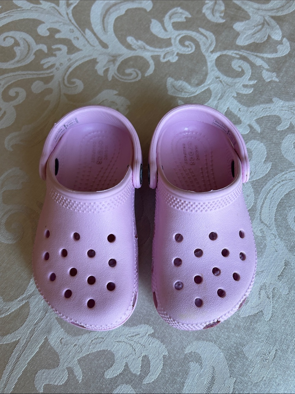 CROCS Kids Light Pink Classic Clog Sandals